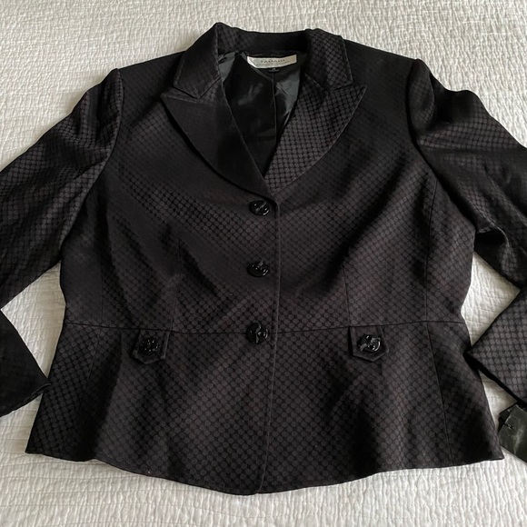 🆕 NWT Tahari x Arthur S. Levine Peplum Blazer Jacket Size 14 MSRP $280 - Picture 2 of 13